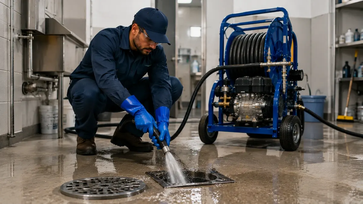 Floor Drain Hydro Jet Cleaning in Talmage
