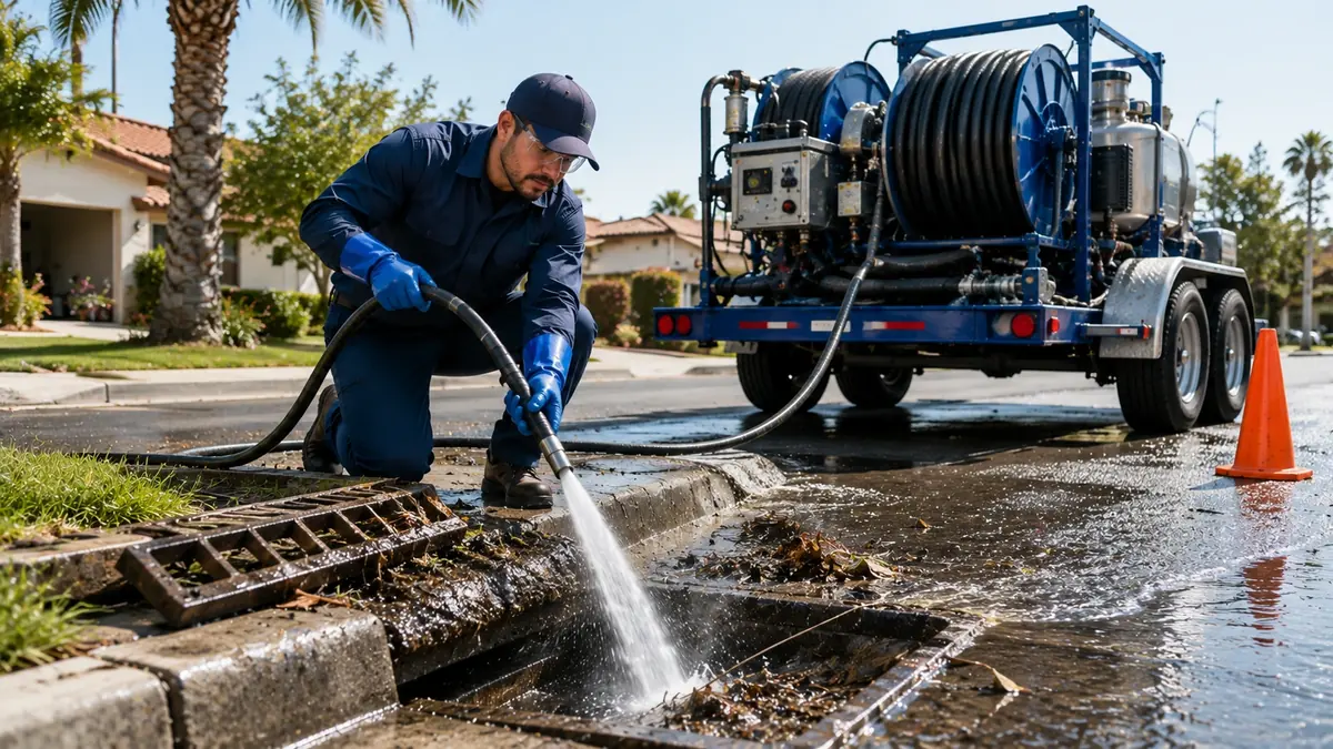 Storm Drain Hydro Jet Cleaning in Talmage
